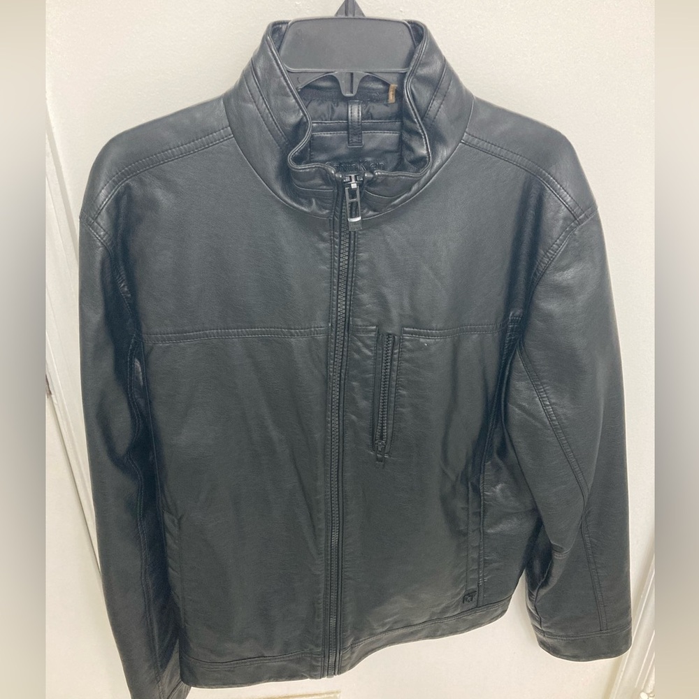 Men's Black Faux Leather Jacket